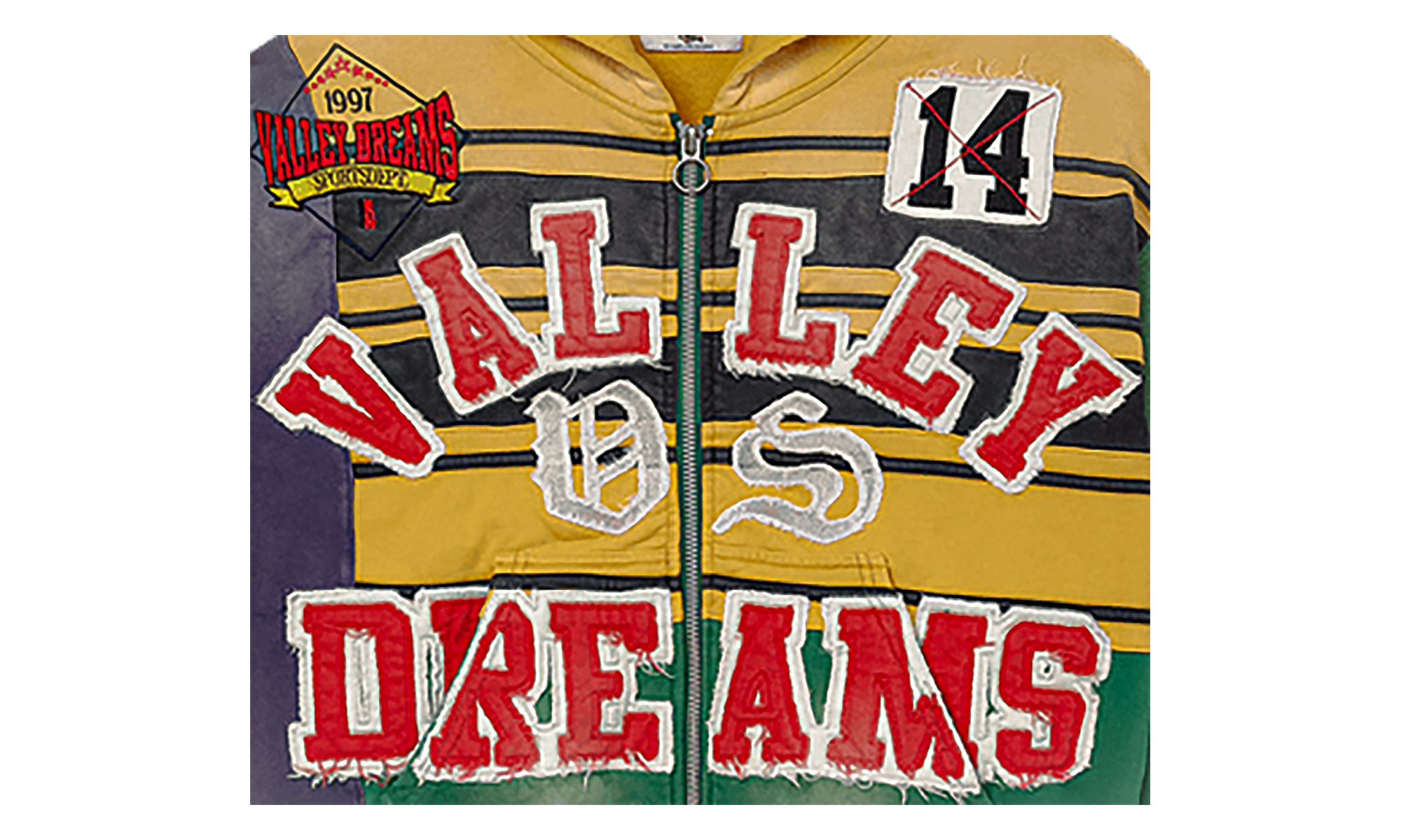 Collage Zip Up Mardi Gras 11451 10004VFCZUM MARD