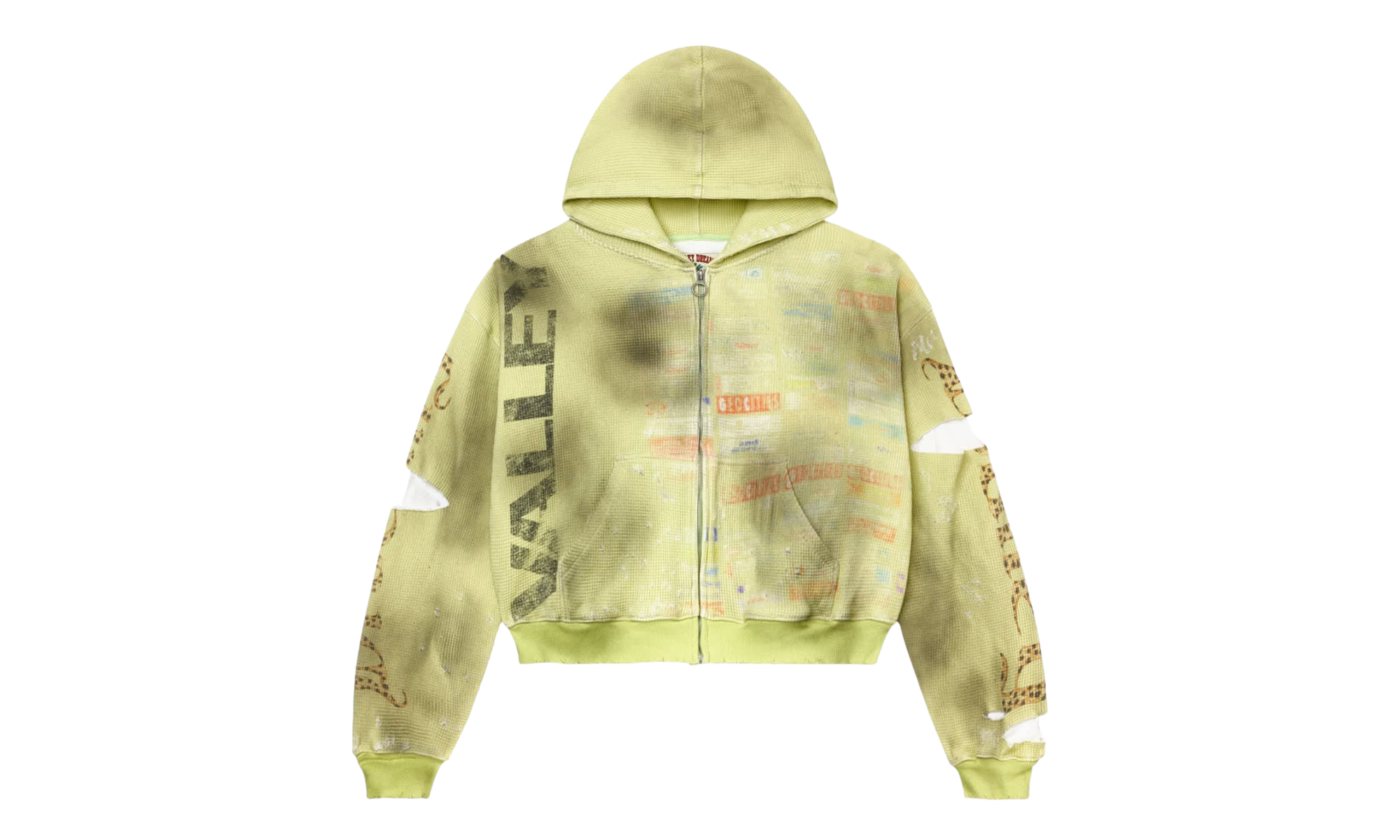 Glitch Zip Up Jacket Hack Green VAL56