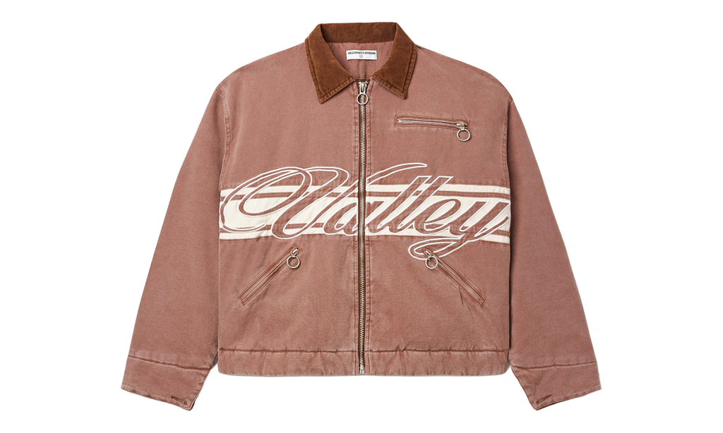 Cursive Trucker Jacket Brown VAL122