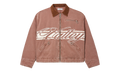 Cursive Trucker Jacket Brown VAL122
