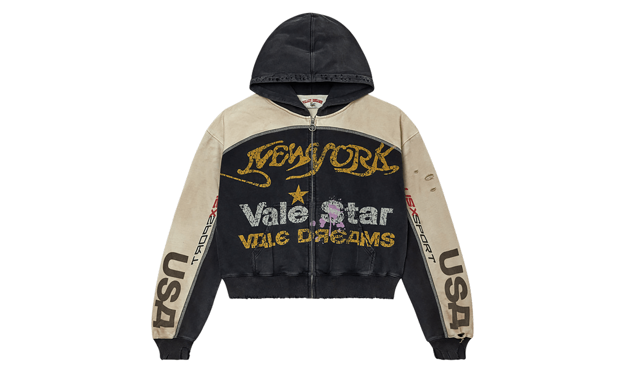 Vale Forever Vale Star Zip Up Dest/Black/Tan' VAL34