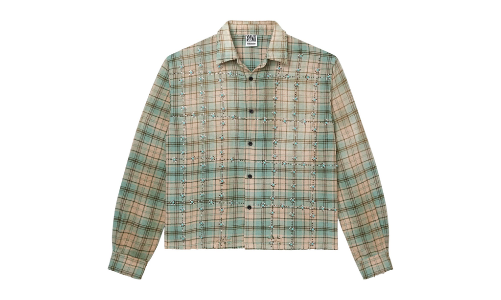 Little Gems Flannel Green VALE 11 008 VFLGFG GN