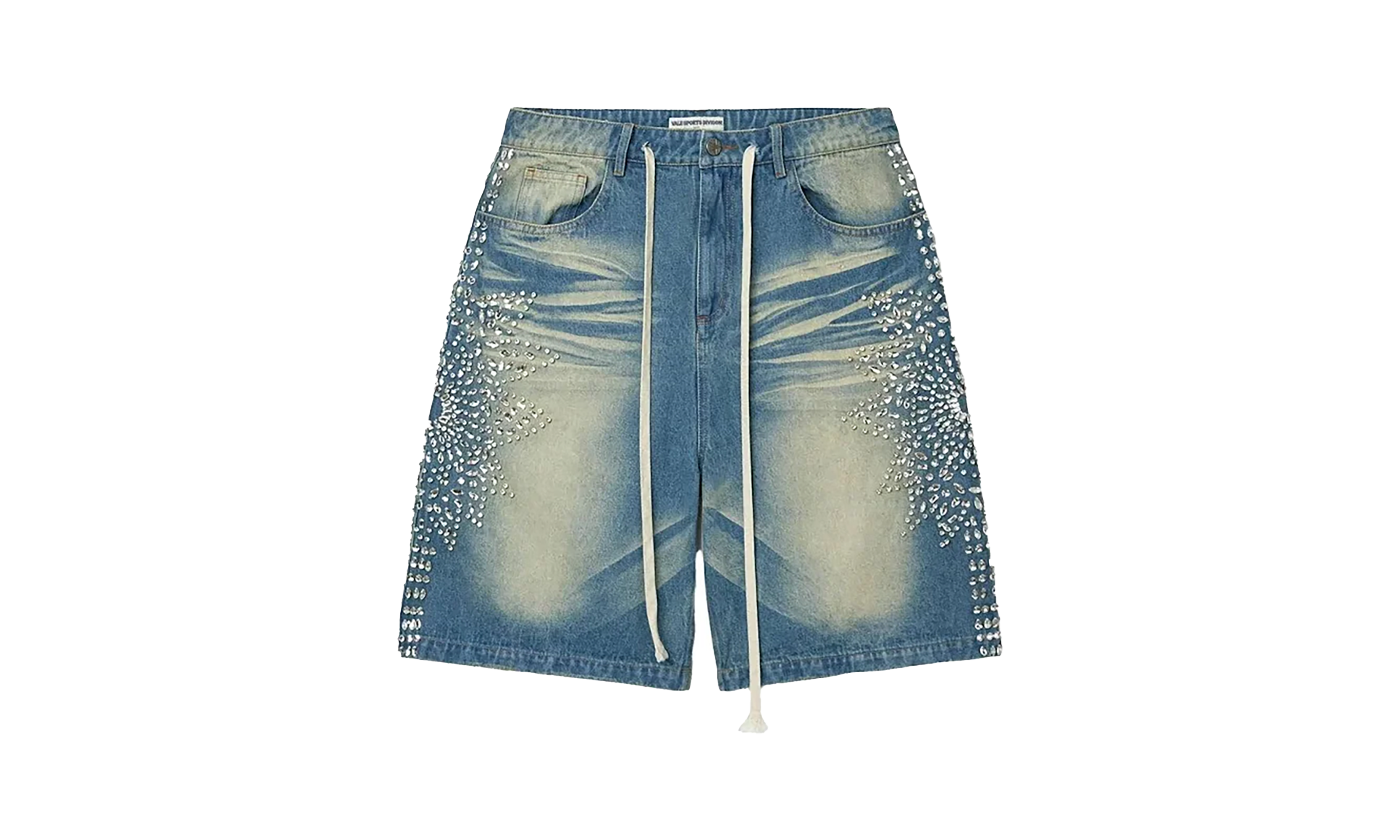 Sirens Crystal Jean Shorts Black 10049095
