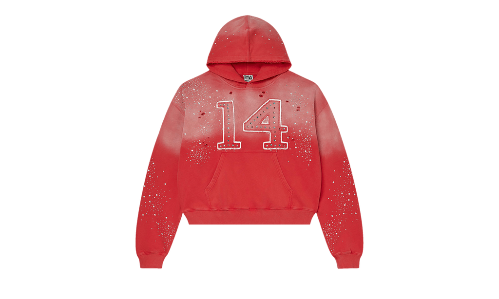 14 Patch Pullover Hoodie Red VALE 09 007 PP RD