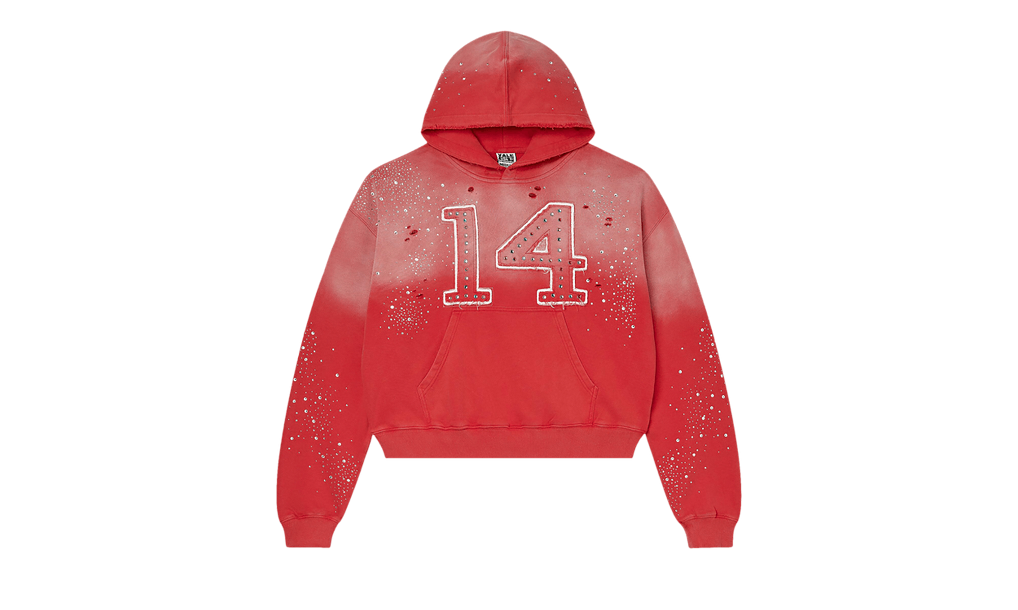 14 Patch Pullover Hoodie Red VALE 09 007 PP RD