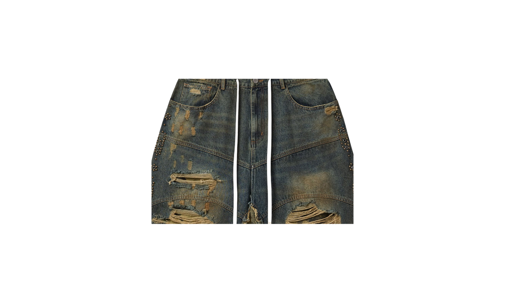 Sports DIV Black Pearl Denim Shorts Desert Camo Combo WTDK69KD