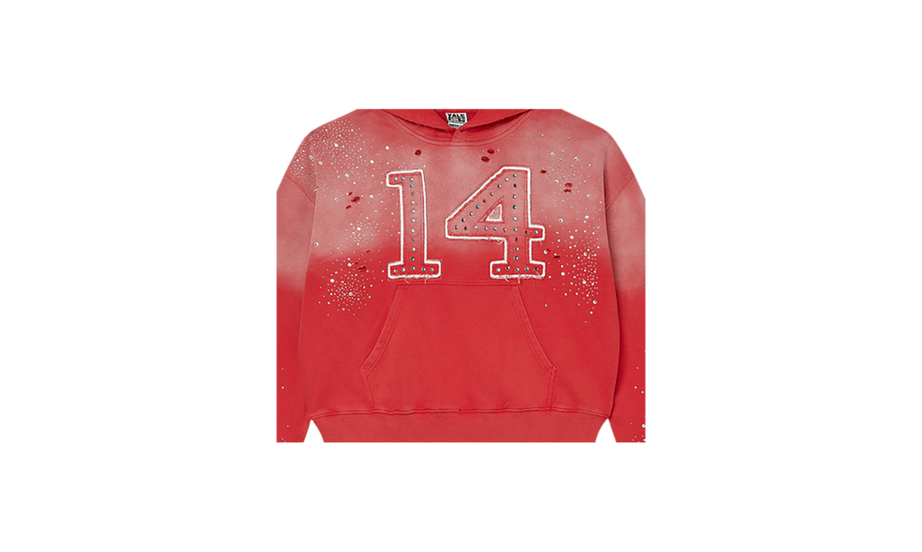 14 Patch Pullover Hoodie Red VALE 09 007 PP RD