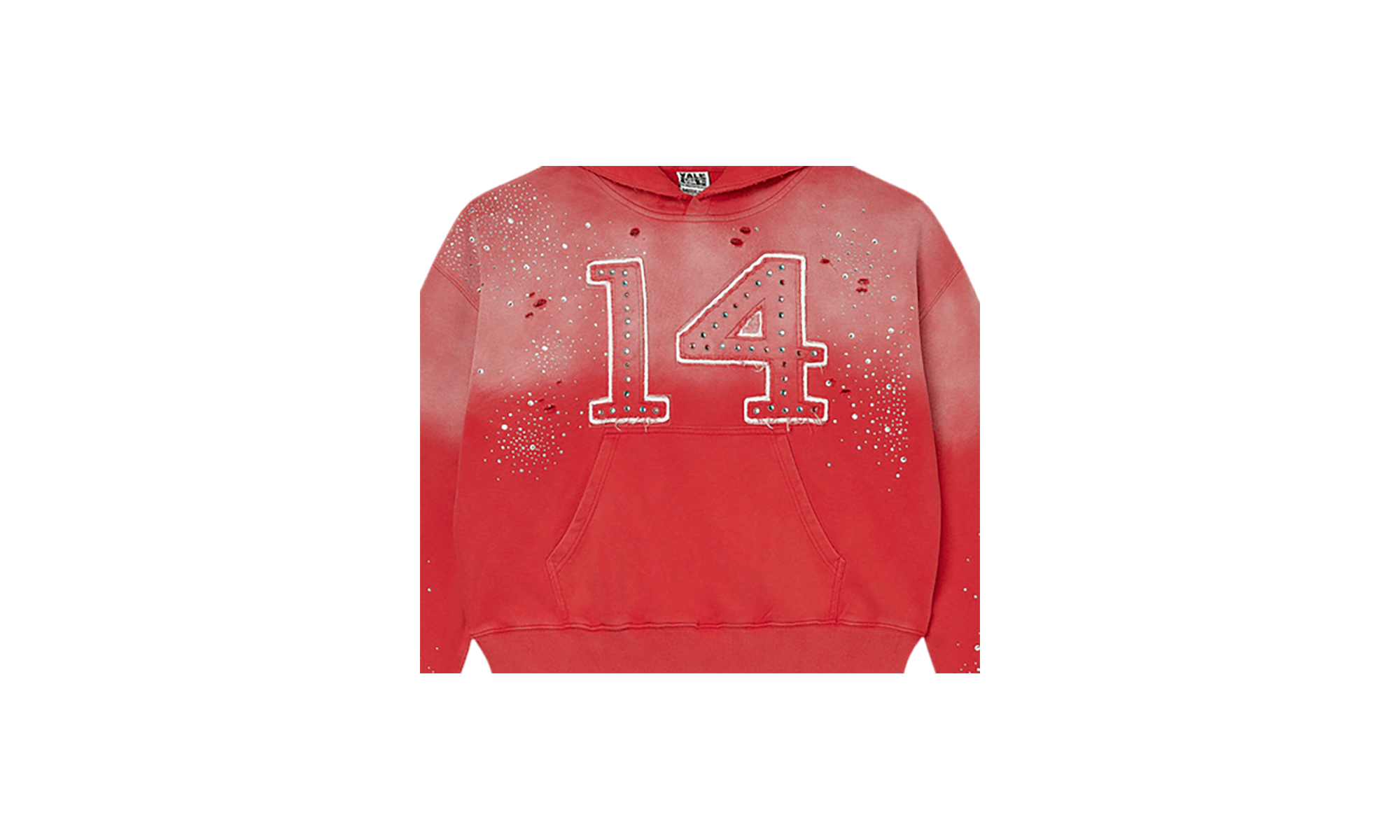 14 Patch Pullover Hoodie Red VALE 09 007 PP RD