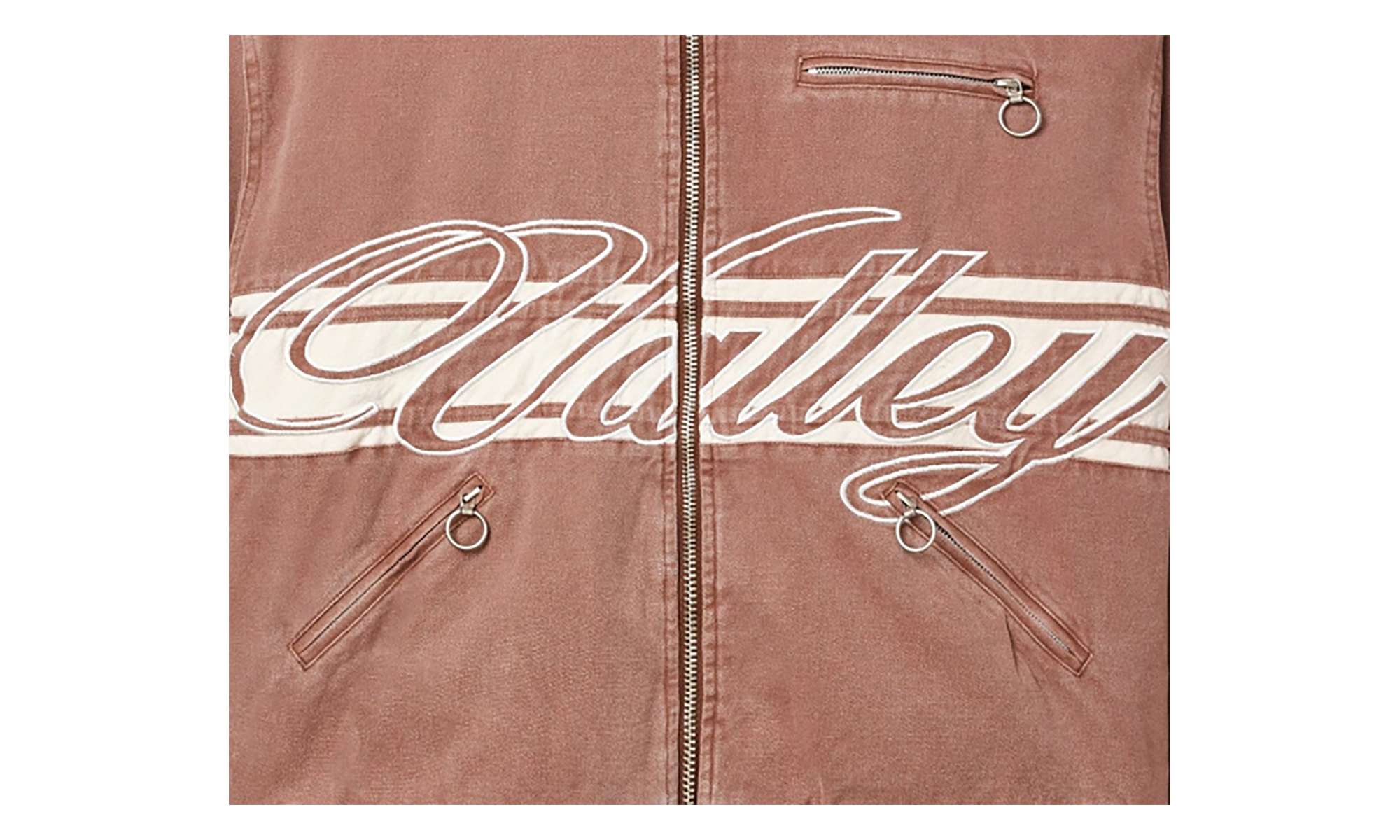 Cursive Trucker Jacket Brown VAL122