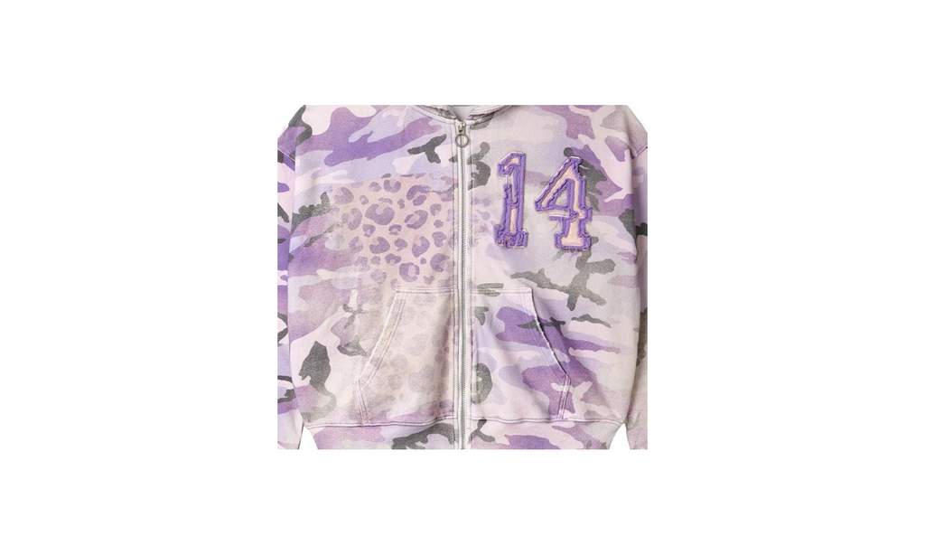 Purple Wayne Zip Up Hoodie White 10066082