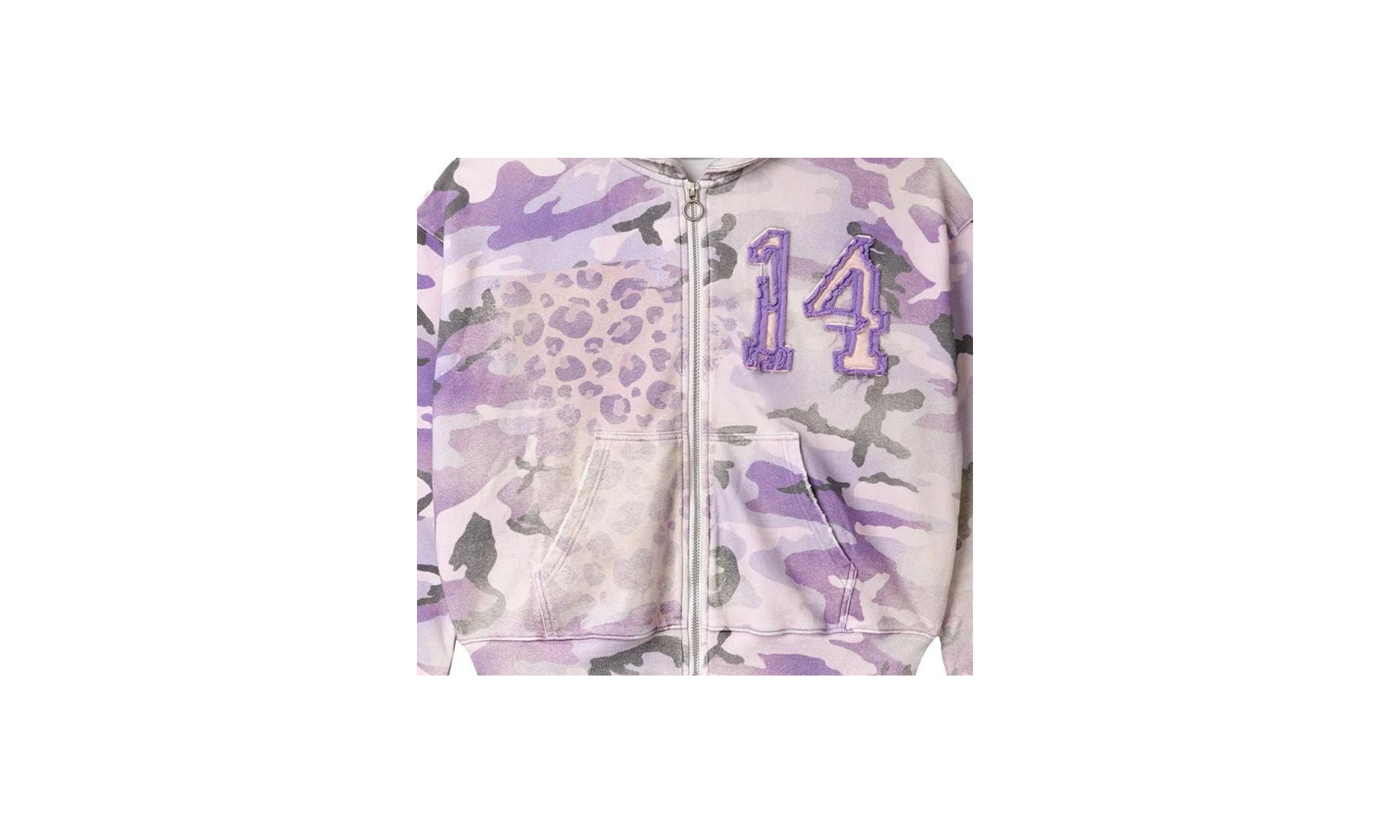Purple Wayne Zip Up Hoodie White 10066082