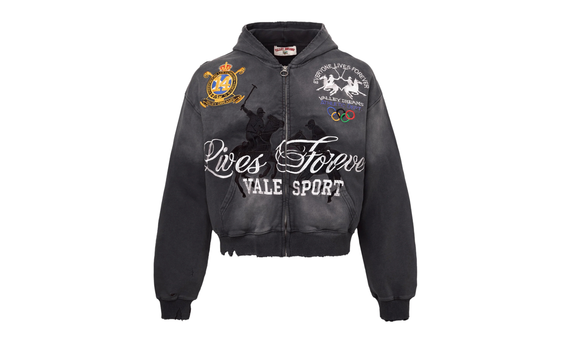 Black Rock Zip-Up Hoodie Black VAL181