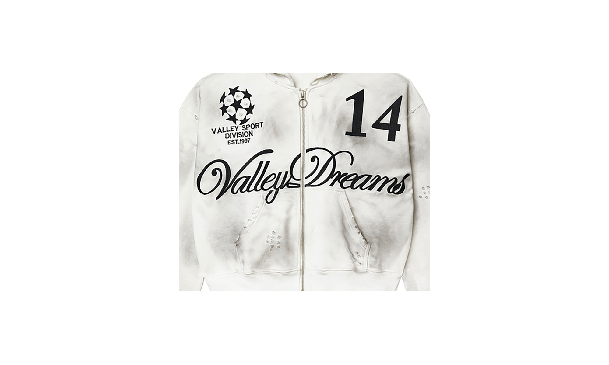 Oreo 14 Zip Up Hoodie Dest / Smoke VALE JA 007 OZUH WT