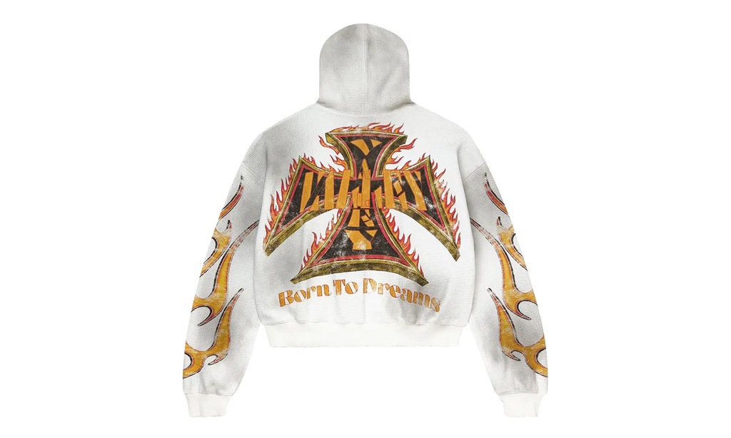 Reborn Waffle Zip-Up Hoodie White 11451 1SS2604VFRWZU WHIT