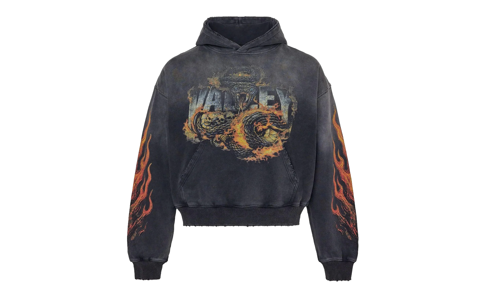 Serpent Pullover Hoodie Black / Red / Orange VAL196
