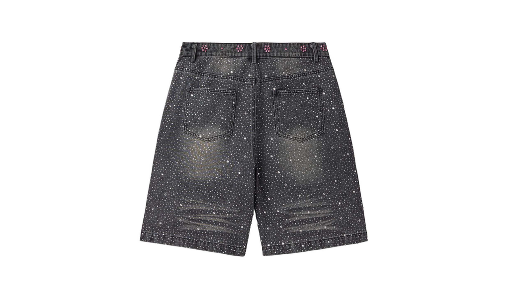 Iced Out Jean Shorts Black 10067416
