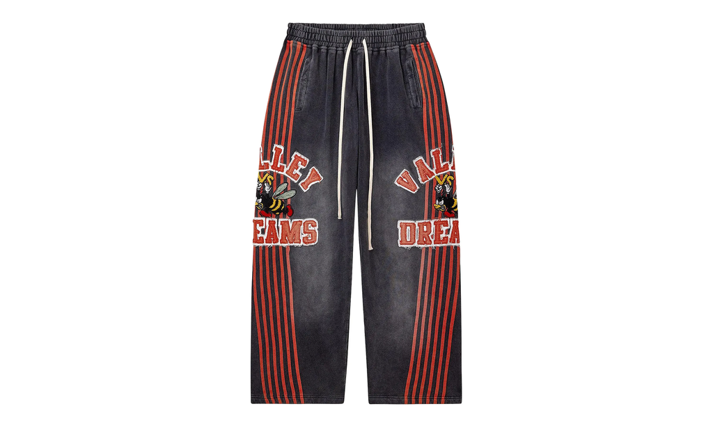 Twisted 6 Stripe Bee Sweatpants Black / Red 4UASJP57